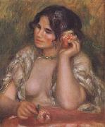 Pierre Renoir The Toilette Woman Combing Her Hair (mk06) USA oil painting artist